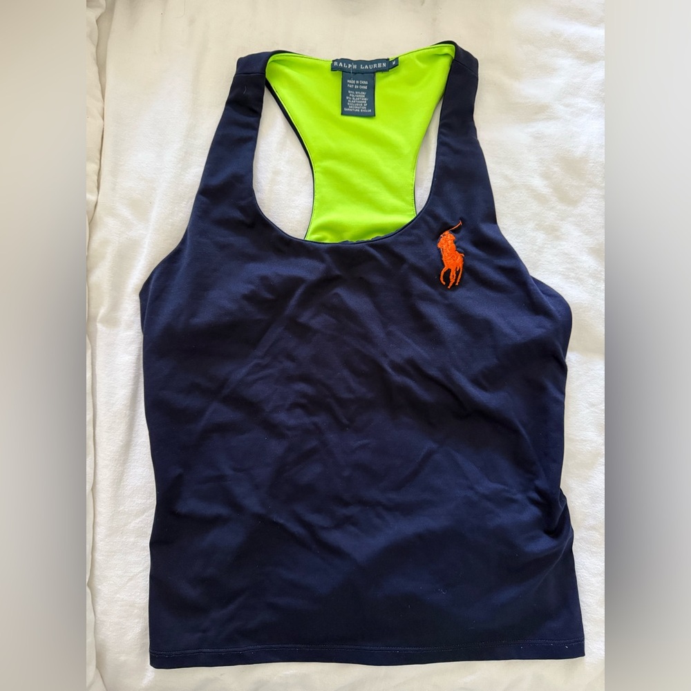 Ralph Lauren, US Open, workout top with built-in bra size medium.